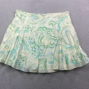 Vintage Guess Skirt‎ Womens 29 Green Yoke Waist Layered Short Skirt Lightweight